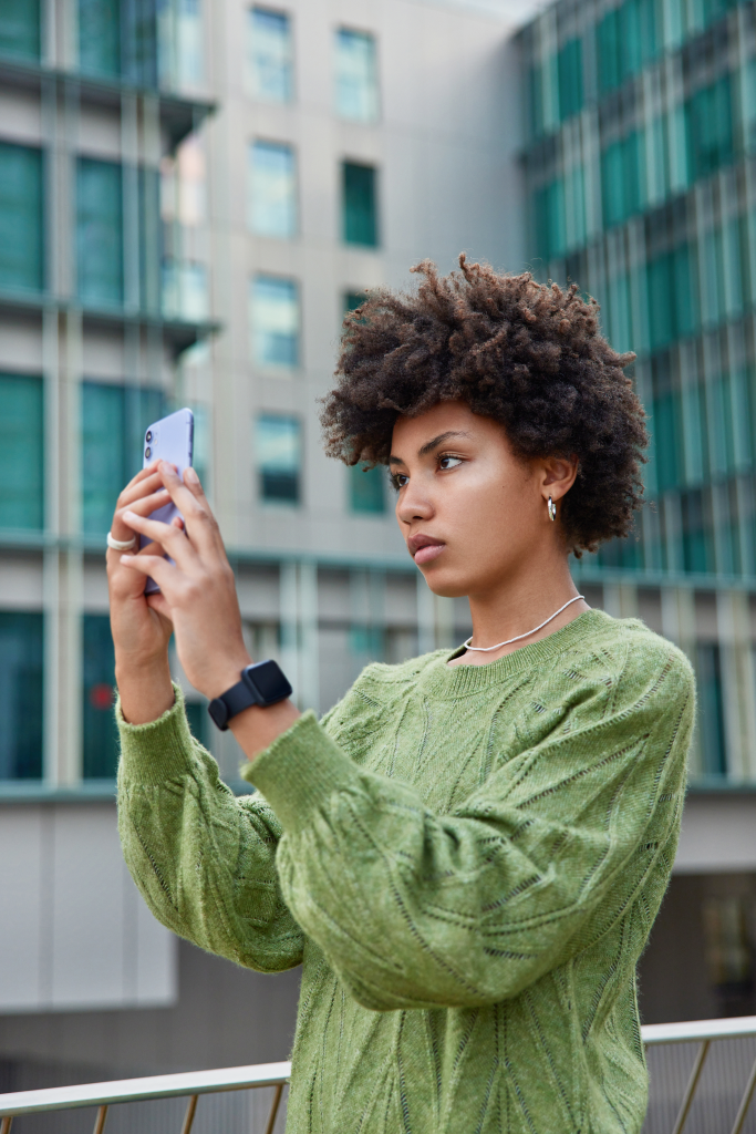 Candidate completing a mobile verification check